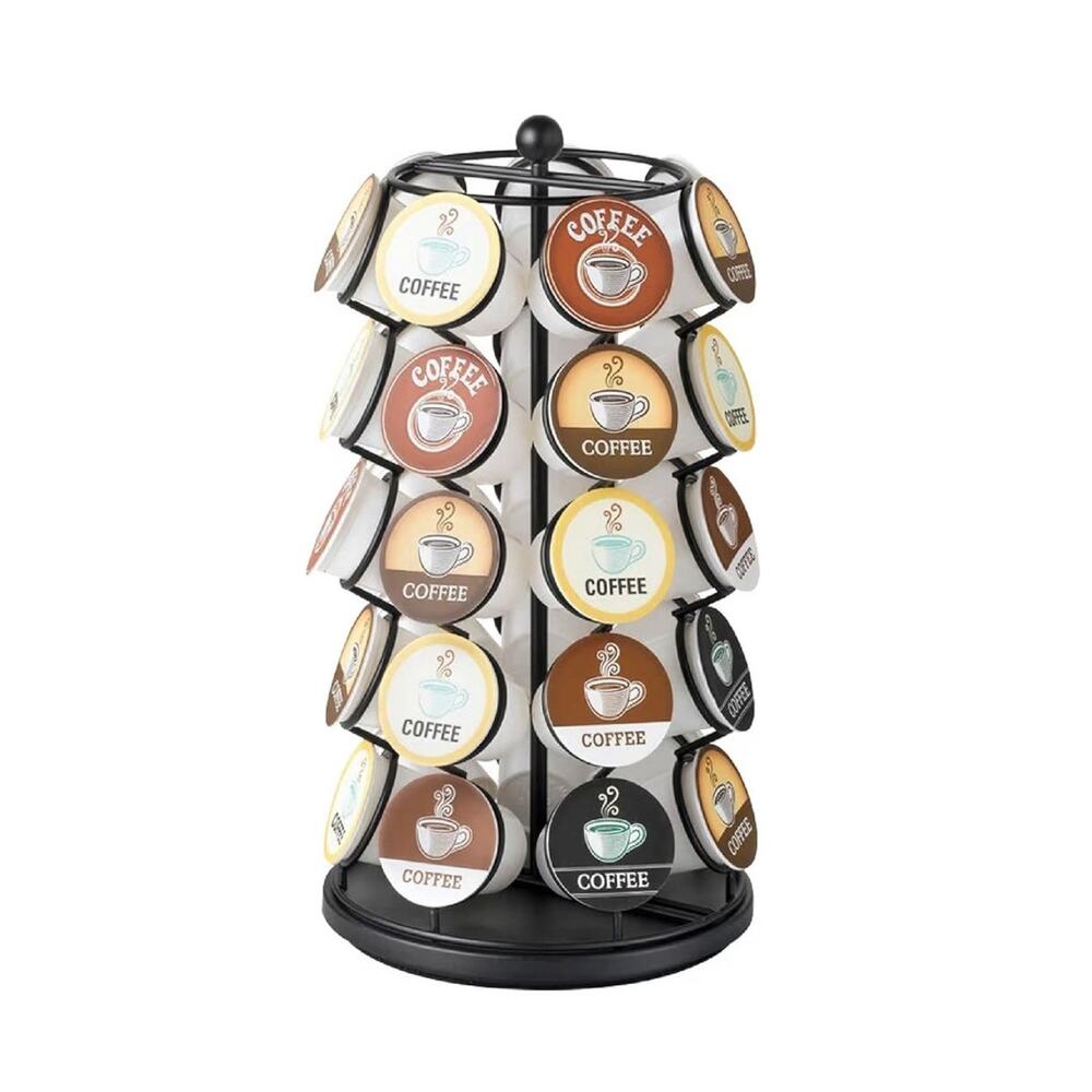 Nifty K-Cup Carousel Coffee Pod Holder Holds 35 K Cups 360 Spin Black